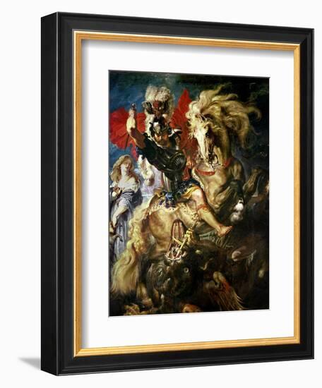 St. George and the Dragon, circa 1606-Peter Paul Rubens-Framed Giclee Print