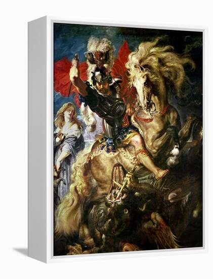 St. George and the Dragon, circa 1606-Peter Paul Rubens-Framed Premier Image Canvas