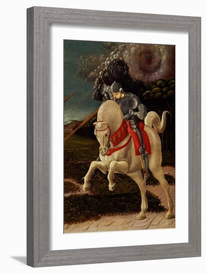 St. George and the Dragon (Detail), C.1470 (Oil on Canvas)-Paolo Uccello-Framed Giclee Print