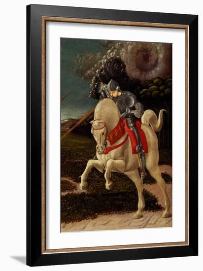 St. George and the Dragon (Detail), C.1470 (Oil on Canvas)-Paolo Uccello-Framed Giclee Print