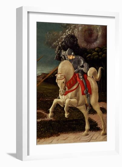 St. George and the Dragon (Detail), C.1470 (Oil on Canvas)-Paolo Uccello-Framed Giclee Print