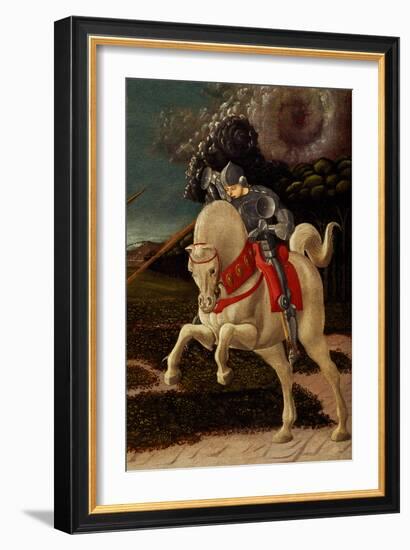 St. George and the Dragon (Detail), C.1470 (Oil on Canvas)-Paolo Uccello-Framed Giclee Print