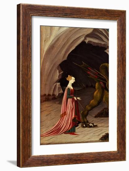 St. George and the Dragon (Detail), C.1470 (Oil on Canvas)-Paolo Uccello-Framed Giclee Print