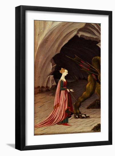 St. George and the Dragon (Detail), C.1470 (Oil on Canvas)-Paolo Uccello-Framed Giclee Print