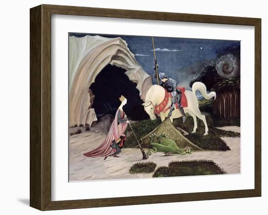 St. George and the Dragon, Five Minutes Later-George Adamson-Framed Giclee Print