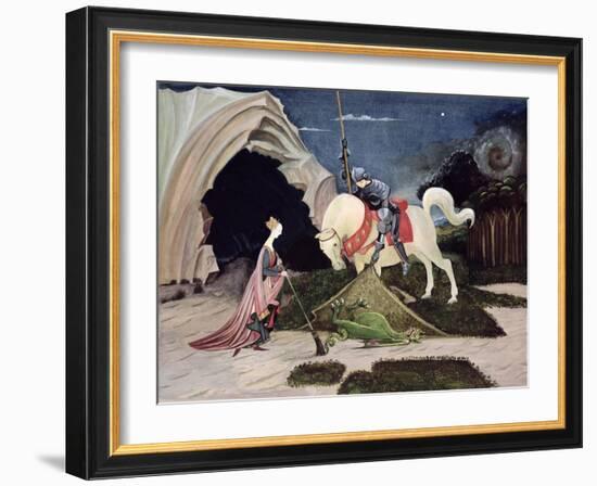 St. George and the Dragon, Five Minutes Later-George Adamson-Framed Giclee Print