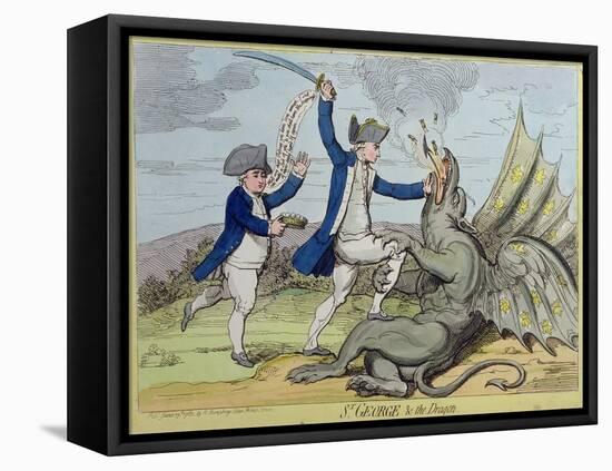 St. George and the Dragon, Published by Hannah Humphrey in 1782-James Gillray-Framed Premier Image Canvas