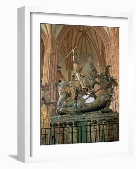 St George and the Dragon Statue, Inside the Storkyrkan Church, Stockholm, Sweden-Peter Thompson-Framed Photographic Print