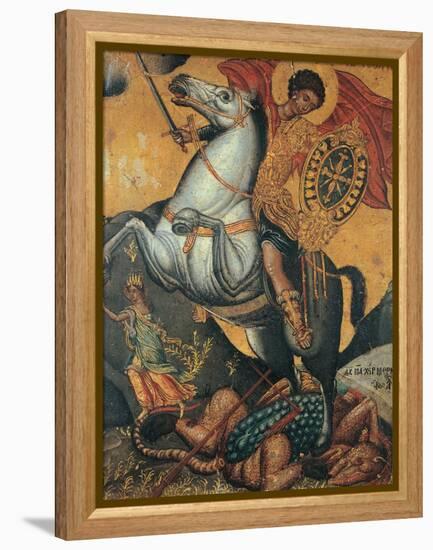 St George and the Dragon-null-Framed Premier Image Canvas