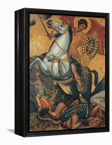 St George and the Dragon-null-Framed Premier Image Canvas