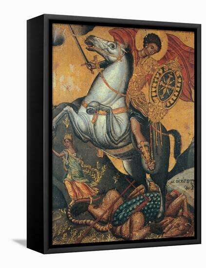 St George and the Dragon-null-Framed Premier Image Canvas