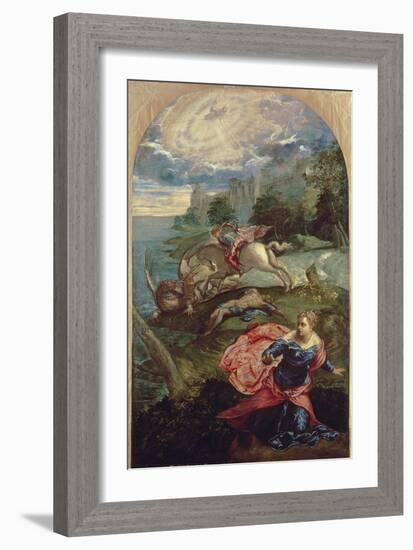 St.George and the Dragon-Jacopo Robusti Tintoretto-Framed Giclee Print