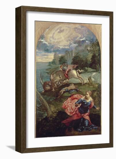 St.George and the Dragon-Jacopo Robusti Tintoretto-Framed Giclee Print