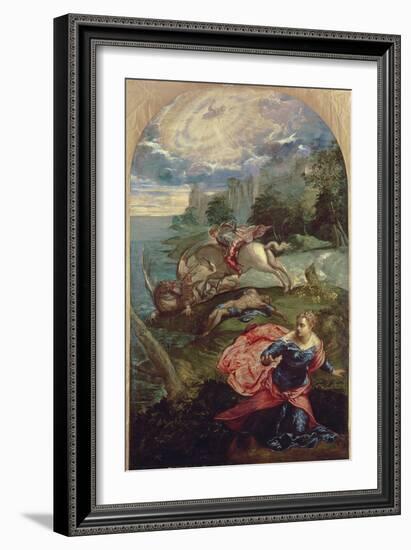 St.George and the Dragon-Jacopo Robusti Tintoretto-Framed Giclee Print