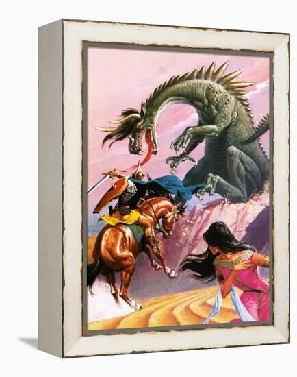 St George and the Dragon-Severino Baraldi-Framed Premier Image Canvas