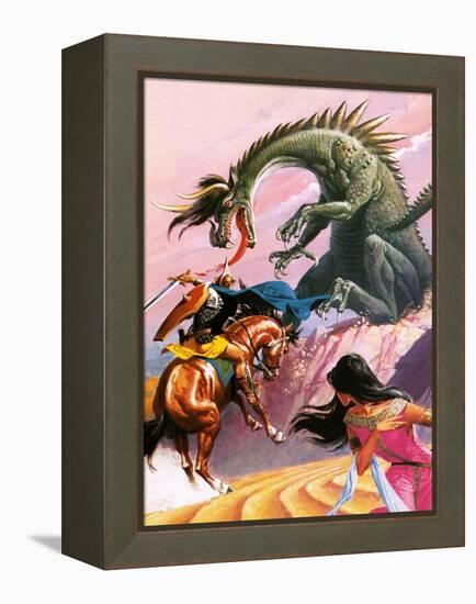 St George and the Dragon-Severino Baraldi-Framed Premier Image Canvas