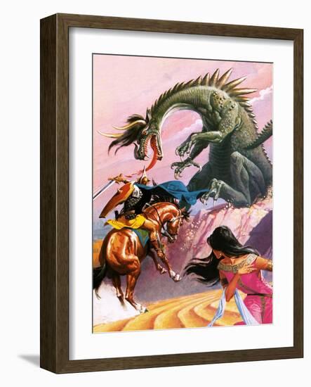 St George and the Dragon-Severino Baraldi-Framed Giclee Print