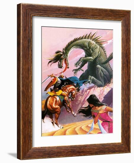 St George and the Dragon-Severino Baraldi-Framed Giclee Print