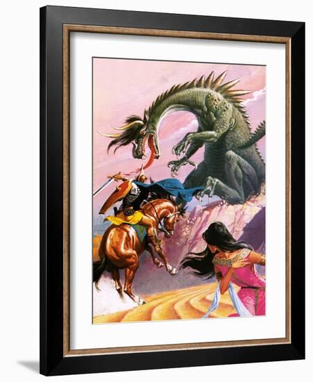 St George and the Dragon-Severino Baraldi-Framed Giclee Print