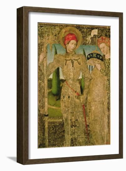 St. George and the Princess, 1448 (Oil on Panel)-Jaume Huguet-Framed Giclee Print