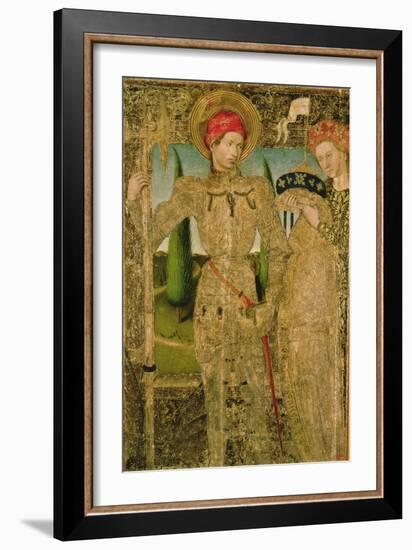 St. George and the Princess, 1448 (Oil on Panel)-Jaume Huguet-Framed Giclee Print