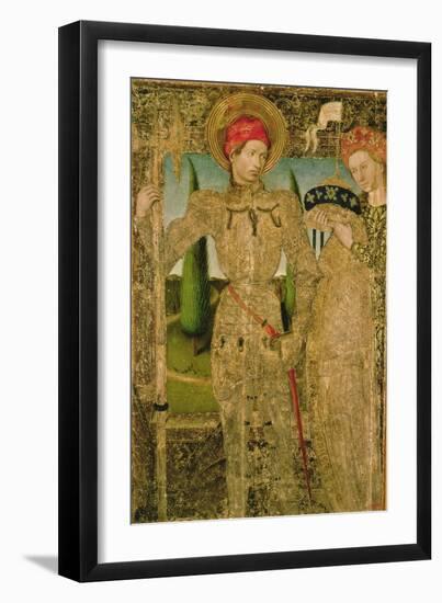 St. George and the Princess, 1448 (Oil on Panel)-Jaume Huguet-Framed Giclee Print