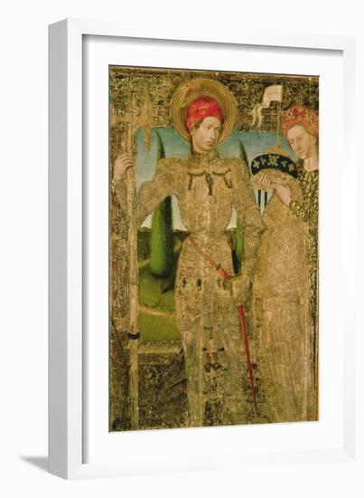 St. George and the Princess, 1448 (Oil on Panel)-Jaume Huguet-Framed Giclee Print