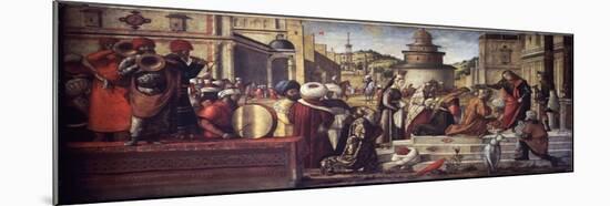 St. George Baptizes King Aio and Queen Silene-Vittore Carpaccio-Mounted Giclee Print