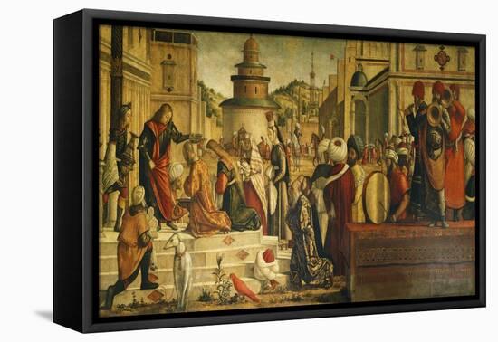 St. George Baptizing Gentiles-Vittore Carpaccio-Framed Premier Image Canvas