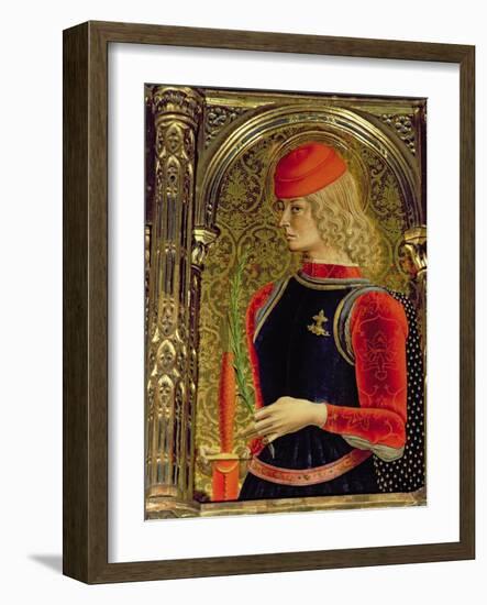 St. George, Detail from the Sant'Emidio Polyptych, 1473-Carlo Crivelli-Framed Giclee Print