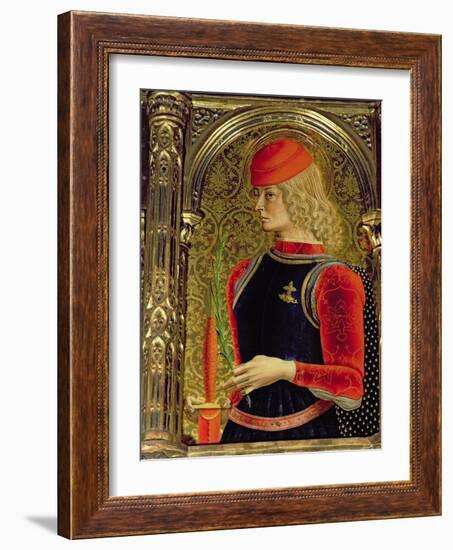 St. George, Detail from the Sant'Emidio Polyptych, 1473-Carlo Crivelli-Framed Giclee Print