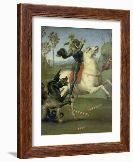 St. George Fighting the Dragon, C. 1505-Raffael-Framed Giclee Print