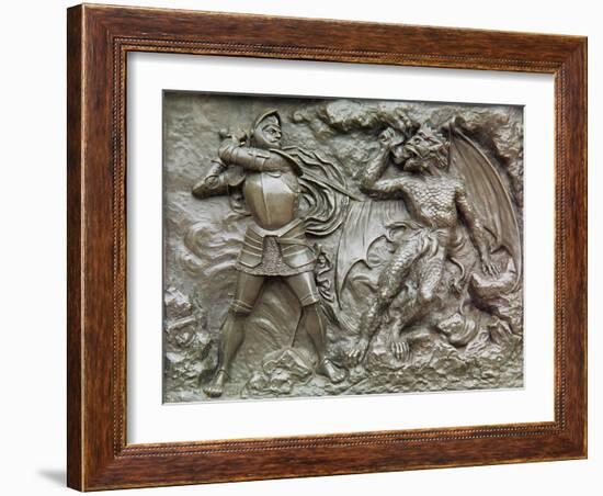 St. George Fighting the Dragon-null-Framed Giclee Print