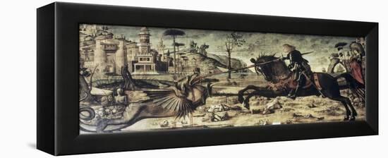 St. George Killing the Dragon-Vittore Carpaccio-Framed Premier Image Canvas