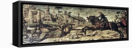 St. George Killing the Dragon-Vittore Carpaccio-Framed Premier Image Canvas