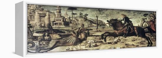 St. George Killing the Dragon-Vittore Carpaccio-Framed Premier Image Canvas