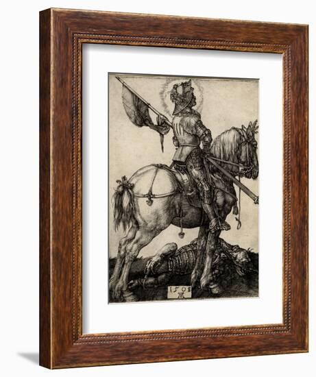 St George on Horseback, 1508-Albrecht Dürer-Framed Giclee Print