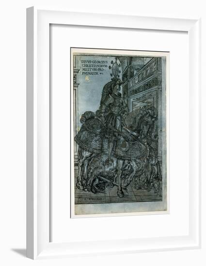 St George on Horseback, 1508-Hans Burgkmair-Framed Giclee Print