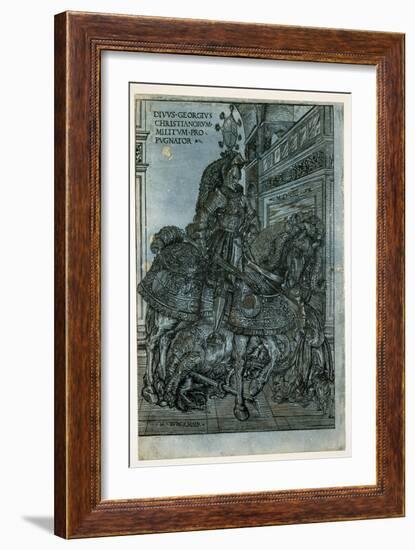 St George on Horseback, 1508-Hans Burgkmair-Framed Giclee Print