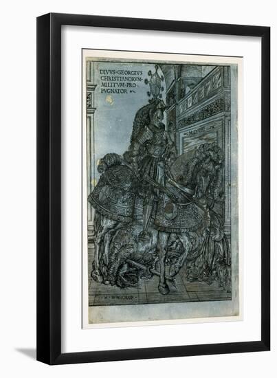 St George on Horseback, 1508-Hans Burgkmair-Framed Giclee Print