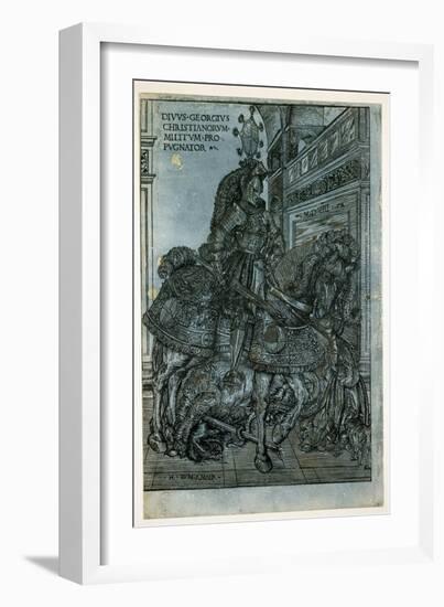 St George on Horseback, 1508-Hans Burgkmair-Framed Giclee Print