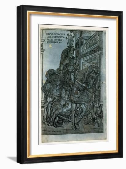 St George on Horseback, 1508-Hans Burgkmair-Framed Giclee Print