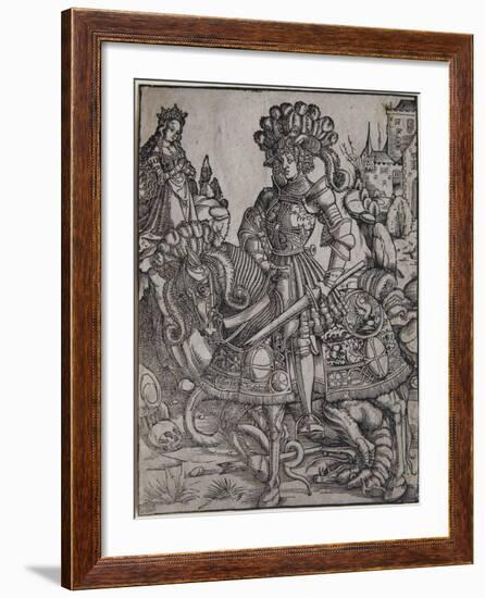 St. George on Horseback, C.1510-Hans Burgkmair-Framed Giclee Print