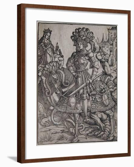 St. George on Horseback, C.1510-Hans Burgkmair-Framed Giclee Print