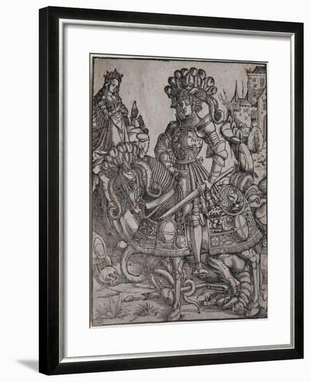 St. George on Horseback, C.1510-Hans Burgkmair-Framed Giclee Print