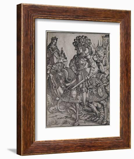 St. George on Horseback, C.1510-Hans Burgkmair-Framed Giclee Print