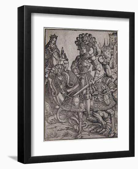 St. George on Horseback, C.1510-Hans Burgkmair-Framed Giclee Print