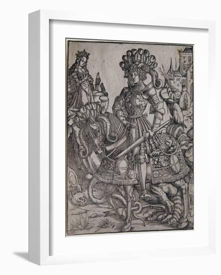 St. George on Horseback, C.1510-Hans Burgkmair-Framed Giclee Print