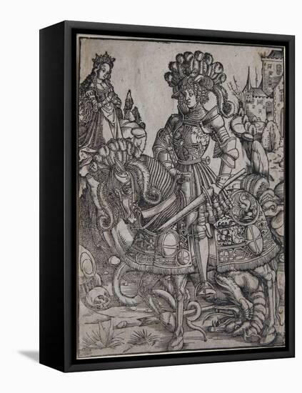 St. George on Horseback, C.1510-Hans Burgkmair-Framed Premier Image Canvas