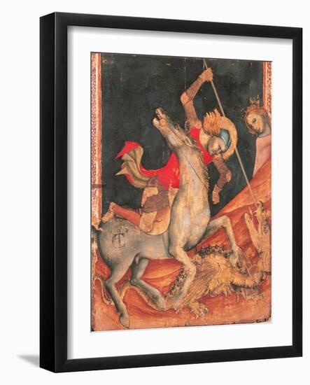 St George's Battle with the Dragon-Vitale da Bologna-Framed Giclee Print